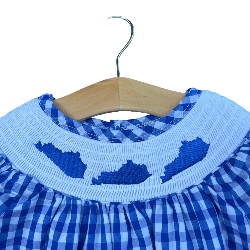 Kentucky State Smocked Gingham Bubble
